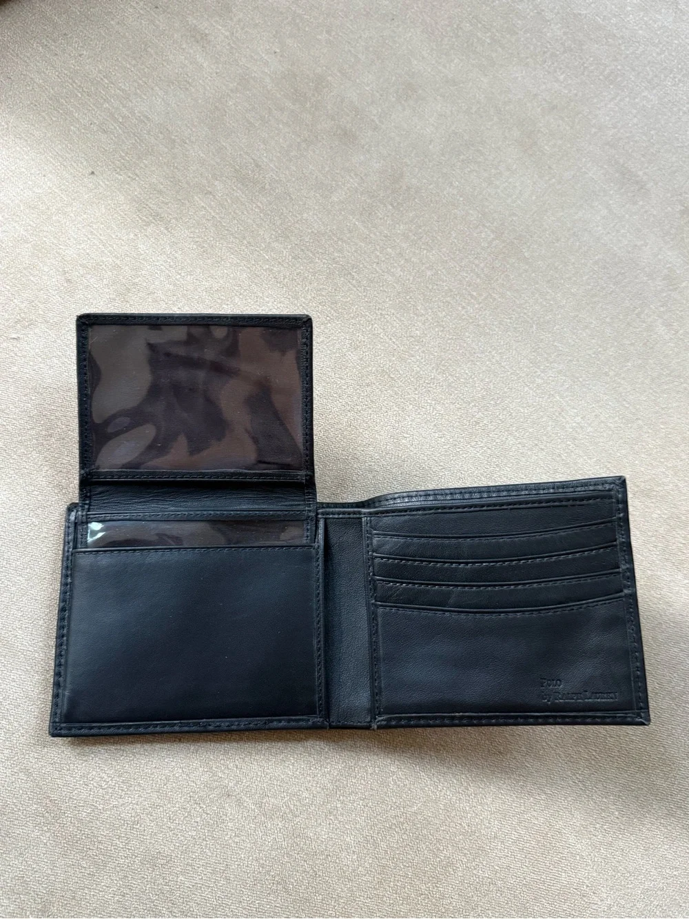 Polo Ralph Lauren classic leather bifold wallet